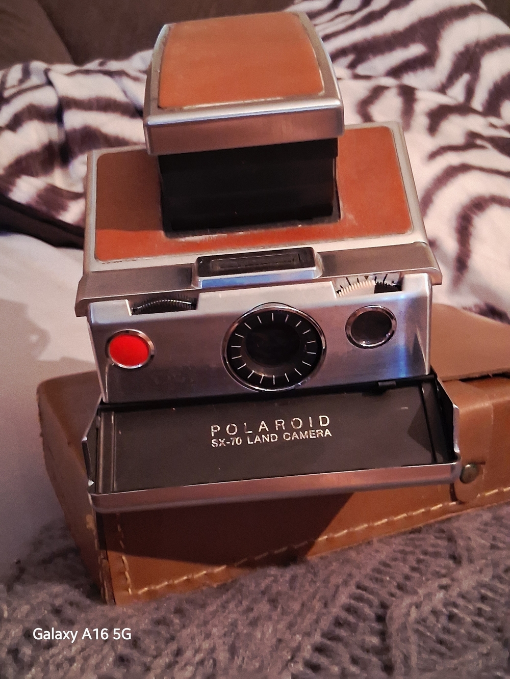 Polaroid SX-70 Land Camera in Brown and Silver